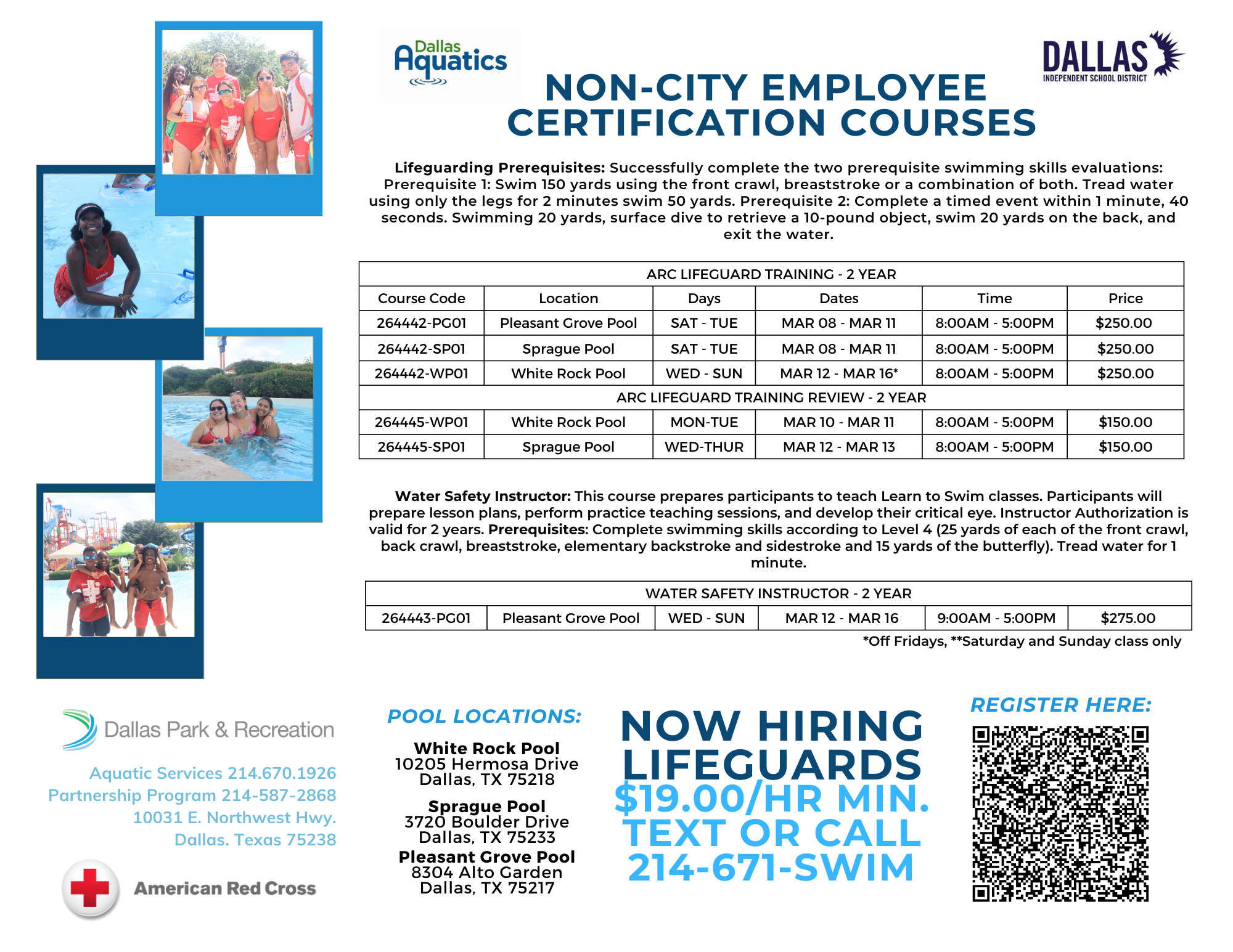 2025 Spring Break Certification flyer