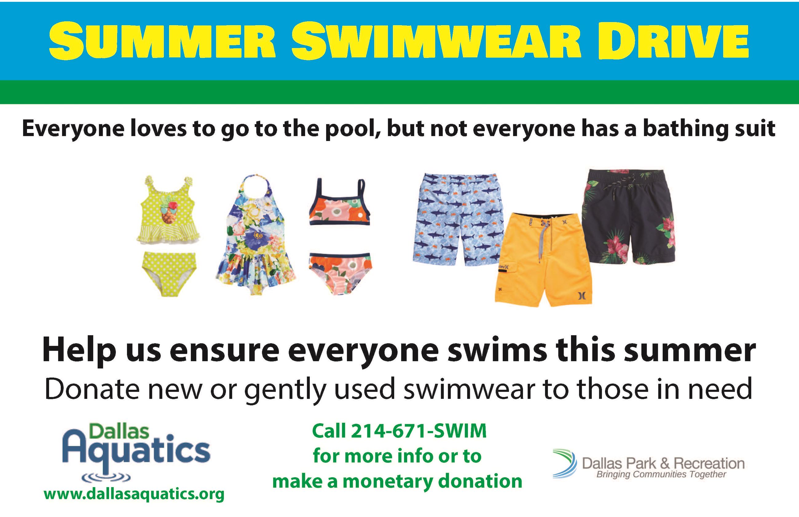 Swimwear Drive sign